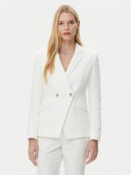 BOSS Marynarka Jatawa2 50535931 Biały Slim Fit. Białe żakiety damskie Boss, bez wzorów, z bawełny. Za 879.99 zł.