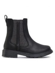 Clarks Botki Astrol Orin T 261541066 Czarny. Czarne botki dziewczęce Clarks, z nubiku, bez zapięcia. Za 279.99 zł.