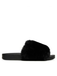 DeeZee Klapki TY013 Czarny. Czarne klapki damskie DeeZee, bez wzorów, z materiału, bez obcasa. Za 79.99 zł.