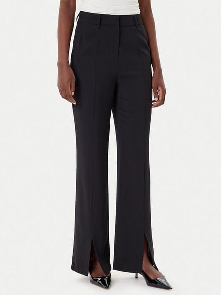 French Connection Spodnie materiałowe 74ZAC Czarny Regular Fit. Czarne spodnie materiałowe damskie French Connection, bez wzorów, z materiału. Za 249.99 zł.