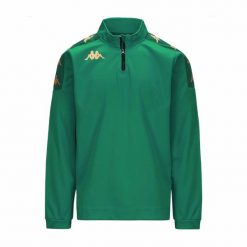 Kurtka z dresu Kappa Gassolo. Zielone bluzy męskie Kappa, bez wzorów, z dresówki, bez kaptura. Za 246.50 zł.