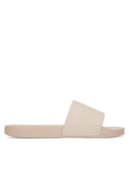 Calvin Klein Jeans Klapki Slide Monogram Tpu YW0YW01715 Różowy. Czerwone klapki damskie Calvin Klein Jeans, bez wzorów, z jeansu, bez obcasa. Za 119.99 zł.