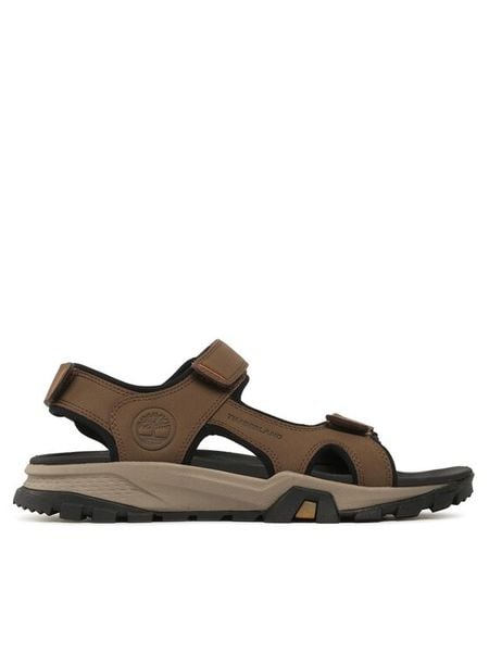 Timberland Sandały Lincoln Peak Strap Sandal TB0A5T489681 Brązowy. Brązowe sandały męskie Timberland, ze skóry, bez zapięcia. Za 449.99 zł.