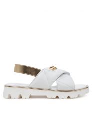 TWINSET Sandały 251GCJ044 M Biały. Białe sandały dziewczęce Twinset, ze skóry, bez zapięcia. Za 469.99 zł.