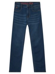 HUGO Jeansy G00987 D Granatowy Slim Fit. Niebieskie jeansy dla chłopców Hugo, z bawełny. Za 375.99 zł.