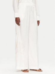 ACCESS FASHION Spodnie palazzo 53-5087-133 Biały Wide Leg. Białe spodnie materiałowe damskie ACCESS FASHION, xl, bez wzorów, ze lnu. Za 379.99 zł.