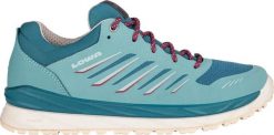 Półbuty LOWA AXOS GTX LO Ws. Niebieskie półbuty damskie Lowa, bez wzorów, z materiału, sportowe, bez obcasa, bez zapięcia. Za 559.00 zł.