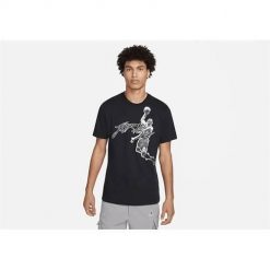 Koszulka sportowa męska Nike DH8924010. Czarne koszulki sportowe męskie Nike, l, z aplikacjami, z bawełny, bez kołnierzyka, bez ramiączek, na fitness i siłownię, dri-fit (nike). Za 239.99 zł.