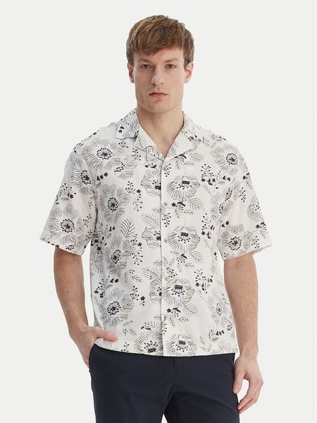 Guess Koszula M6GH29 W1718 Biały Regular Fit. Białe koszule męskie Guess, m, z aplikacjami, z syntetyku, bez kołnierzyka, bez ramiączek. Za 242.99 zł.