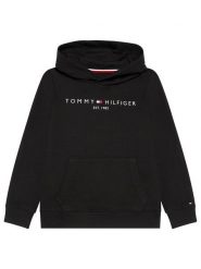 Tommy Hilfiger Bluza Essential Hoody KS0KS00213 Czarny Regular Fit. Czarne bluzy dla chłopców Tommy Hilfiger, bez wzorów, z bawełny, bez ramiączek, bez kaptura. Za 229.99 zł.