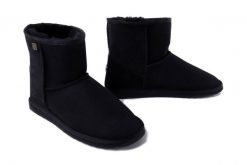 EMU AUSTRALIA MP 10003 Platinum Stinger Mini black, botki męskie. Czarne botki męskie Emu Australia, na zimę, bez wzorów, ze skóry, bez zapięcia. Za 789.90 zł.