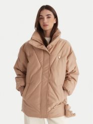 Guess Kurtka zimowa V5BL13 WHHZ2 Beżowy Regular Fit. Brązowe kurtki damskie Guess, na zimę, xxs, z aplikacjami, z syntetyku, bez kaptura. Za 869.99 zł.