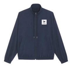 Kurtka miejska z recyklingowanego poliestru – wodoodporna / DWR (błękit morski). Niebieskie kurtki męskie SURF MONKEY, l, bez wzorów, z poliesteru, sportowe, bez kaptura. Za 349.95 zł.
