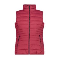 Bezrękawnik z zamkiem Sorona dla kobiet CMP. Czerwone kurtki sportowe damskie CMP, na lato, bez wzorów, bez kaptura, trekkingowe. Za 356.00 zł.
