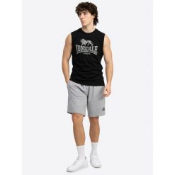 Tank top i zestaw szortów Lonsdale Claremorris. Czarne t-shirty męskie Lonsdale, s, bez wzorów, z bawełny, sportowe, bez kołnierzyka. Za 243.50 zł.