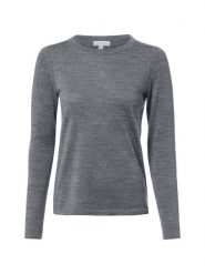 Brookshire Sweter z dzianiny merino Kobiety Wełna szary, L. Szare swetry damskie brookshire, l, bez wzorów, z dzianiny, klasyczne, bez kołnierzyka, bez ramiączek, bez kaptura. Za 249.95 zł.