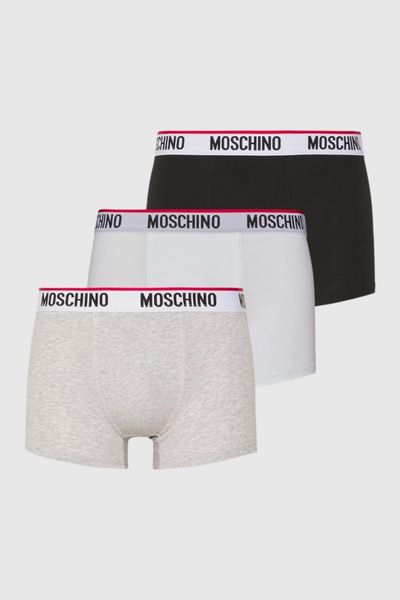 MOSCHINO Zestaw bokserek męskich 3 kolory, Rozmiar XL. Białe bokserki męskie MOSCHINO, m, bez wzorów, z bawełny. W wyprzedaży za 159.99 zł.
