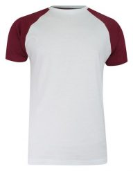 T-shirt Biało-Bordowy Bawełniany, Krótki Rękaw Raglanowy, Dwukolorowy, Męski -BRAVE SOUL. Czerwone t-shirty męskie Brave Soul, na lato, m, bez wzorów, z bawełny, casualowe, bez kołnierzyka. Za 45.00 zł.