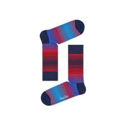 Skarpetki Happy Socks - Sunrise (SNR01-6000). Szare skarpety męskie Happy Socks, w kolorowe wzory, z bawełny. Za 34.90 zł.