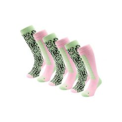 Skarpety narciarskie - Damskie - 6 par - Awokado. Zielone skarpety damskie POEDERBAAS, bez wzorów, z wełny. W wyprzedaży za 329.62 zł.