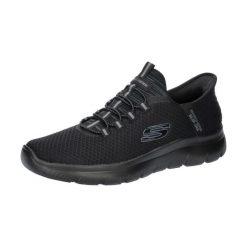 Buty sportowe Sneakersy męskie, Skechers Summits - High Range Slip-Ins. Czarne buty sportowe męskie Skechers, z gumy, bez zapięcia, trekkingowe. Za 309.00 zł.