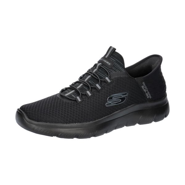 Buty sportowe Sneakersy męskie, Skechers Summits - High Range Slip-Ins. Czarne buty sportowe męskie Skechers, z gumy, bez zapięcia. Za 289.00 zł.