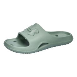 Klapki damskie Under Armour Locker V. Zielone klapki damskie Under Armour, bez wzorów, bez obcasa. Za 160.50 zł.