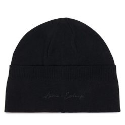 Czapka Armani Exchange. Czarne czapki i kapelusze damskie Armani Exchange, na zimę, bez wzorów. Za 264.99 zł.