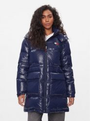 Tommy Jeans Kurtka puchowa Alaska DW0DW16573 Granatowy Regular Fit. Niebieskie kurtki damskie Tommy Jeans, m, bez wzorów, z jeansu, bez kaptura. Za 879.99 zł.