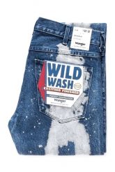 SPODNIE MĘSKIE WRANGLER SPENCER WILD WASH W16A0596E. Niebieskie spodnie materiałowe męskie Wrangler, l, bez wzorów, z jeansu. W wyprzedaży za 119.99 zł.