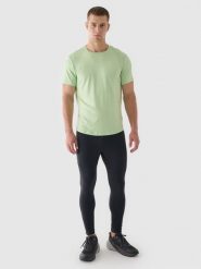 4F Legginsy do biegania szybkoschnące męskie - szare S. Szare legginsy sportowe męskie 4f, m, bez wzorów, z dzianiny, krótkie, do biegania. W wyprzedaży za 129.99 zł.