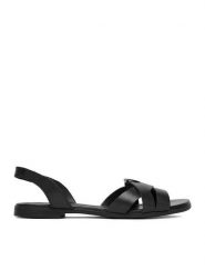 Lasocki Sandały CEO-WI23-RUPIA-14 Czarny. Czarne sandały damskie Lasocki, bez wzorów, ze skóry, bez obcasa, na płaskiej podeszwie, bez zapięcia. Za 159.99 zł.