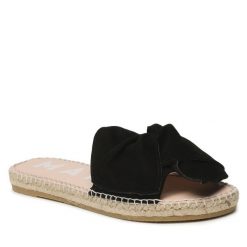 Espadryle Manebi. Czarne espadryle damskie Manebi, bez wzorów, bez obcasa. Za 449.99 zł.