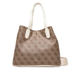 Torebka Guess. Brązowe torebki do ręki damskie Guess, z aplikacjami, klasyczne, bez dodatków. Za 279.99 zł.