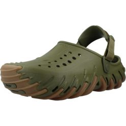 Sandały CROCS SANDALIA ECHO GUM RO CLOG Zielony. Zielone sandały męskie Crocs, z syntetyku, bez zapięcia. Za 386.99 zł.