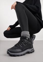 Czarne Buty Trekkingowe Traperki Vices ze Sznurowaną Cholewką Afellie. Czarne śniegowce i trapery damskie Renee. Za 89.99 zł.