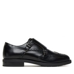 Półbuty Tommy Hilfiger. Czarne eleganckie półbuty Tommy Hilfiger, wizytowe, bez zapięcia. Za 529.99 zł.