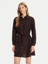 Vero Moda Sukienka koszulowa Elly 10334288 Brązowy Regular Fit. Brązowe sukienki damskie Vero Moda, xs, bez wzorów, z syntetyku, bez kołnierzyka, bez ramiączek, koszulowe. Za 179.99 zł.