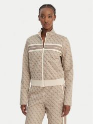 Guess Bluza V6GQ06 K2957 Beżowy Regular Fit. Brązowe bluzy damskie Guess, s, z aplikacjami, z syntetyku, bez kaptura. Za 519.99 zł.