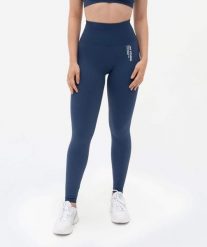 Legginsy modelujące Seamless Super Strong - Niebieski. Niebieskie legginsy damskie JOY STUDIO, l, bez wzorów, z materiału, z podwyższonym stanem, długie, na fitness i siłownię. Za 212.00 zł.