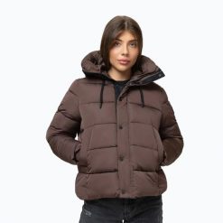 Kurtka zimowa damska Pitbull Amalia Padded Hooded. Brązowe kurtki damskie PITBULL, na zimę, l, bez wzorów, z poliesteru, bez kaptura. Za 289.99 zł.