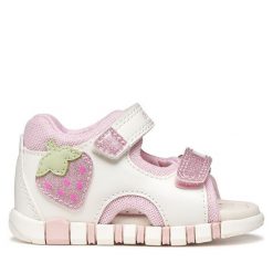 Sandały Geox. Białe sandały dziewczęce Geox, bez zapięcia. Za 229.99 zł.