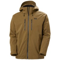 Kurtka narciarska Helly Hansen Juniper 3.0. Brązowe kurtki męskie Helly Hansen, na zimę, m, bez wzorów, sportowe, bez kaptura. Za 1,499.00 zł.