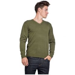 William De Faye Sweter Męski M Zielony. Zielone swetry przez głowę męskie William de Faye, z kaszmiru, dekolt w kształcie v. Za 259.00 zł.