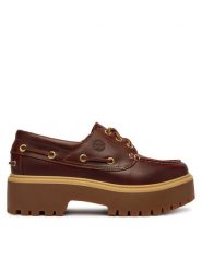 Timberland Loafersy Stone Street Boat TB0A2QDMD571 Brązowy. Brązowe mokasyny damskie Timberland, ze skóry, street. Za 719.99 zł.