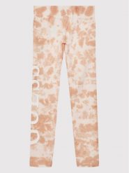 Guess Legginsy J2YB1 7J130 Beżowy Slim Fit. Brązowe legginsy dla dziewczynek Guess, z aplikacjami, z bawełny. Za 99.99 zł.