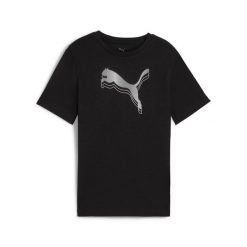 Koszulka dla dziewczynki Puma Ess Metallic. Czarne t-shirty i topy dla dziewczynek Puma, bez wzorów, z bawełny, bez ramiączek. Za 79.00 zł.