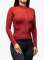 Bluza rowerowa damska POC W Ambient Thermal Jersey. Czerwone bluzy damskie POC, na zimę, xs, bez wzorów, z elastanu, bez kaptura. Za 677.55 zł.