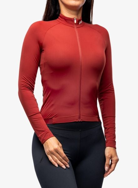 Bluza rowerowa damska POC W Ambient Thermal Jersey. Czerwone bluzy damskie POC, na zimę, xs, bez wzorów, z elastanu, bez kaptura. Za 657.25 zł.