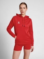 Damska bluza z kapturem Hummel hmlCORE XK poly. Czerwone bluzy damskie Hummel, l, bez wzorów, z materiału, z kapturem. Za 173.35 zł.